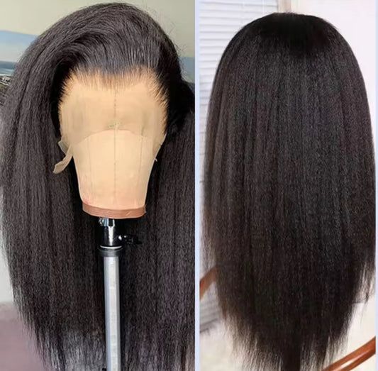 Kinky straight humain hair Yaki wigs
